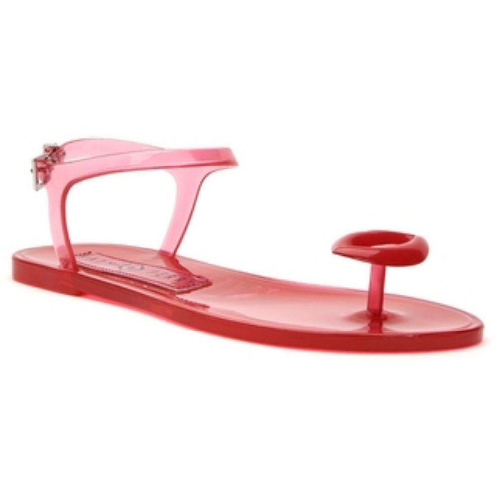 KATY PERRY Red Jelly Strappy Sandals NWT